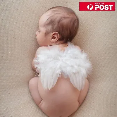 Angel Feather Wings Baby Photography Props Clothing White Accessories Costume AU • $10.27
