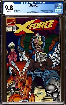 X-Force #1 CGC 9.8 Cable Domino Warpath Shatterstar Boom Negative UPC Code 1991 • $85