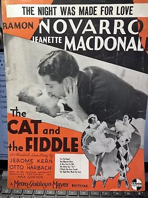 1931 Jeanette Macdonald Movie Sheet Music THE CAT AND THE FIDDLE • $8