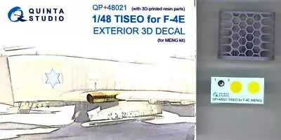 Quinta Studios 1/48 F-4E PHANTOM TISEO 3D EXTERIOR DECAL SET WITH RESIN PARTS • $8.50