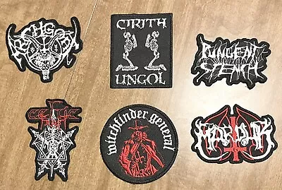 6x Heavy Metal Patch Lot Celtic Frost Archgoat Witchfinder General Marduk Sew On • $29.66