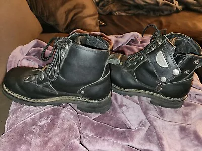 Milwaukee Mens MB445 Outlaw Moto Soft Toe Leather Motorcycle Biker Boots Size 9E • $69.99