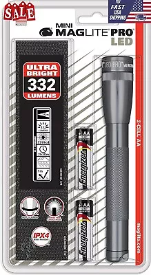 MagLite - SP2P09H Maglite Mini PRO LED 2-Cell AA Flashlight With Holster Gray • $31.55