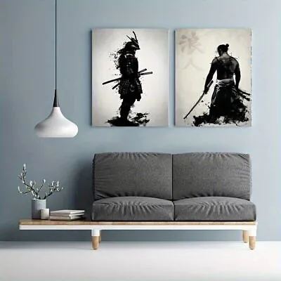 2 Japanese Canvas Wall Art Picture Unframed  Stunning • £20