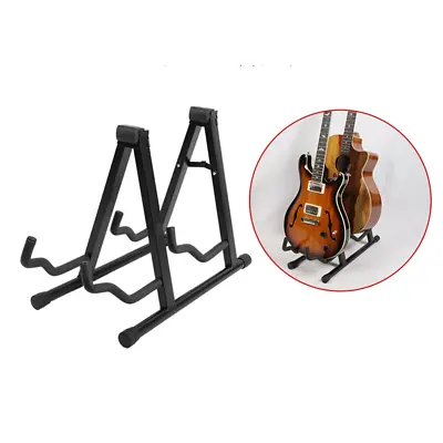 $48.45 • Buy Folding Double Guitar Stand Floor Rack Electric Acoustic & Bass Gig Holder AUS