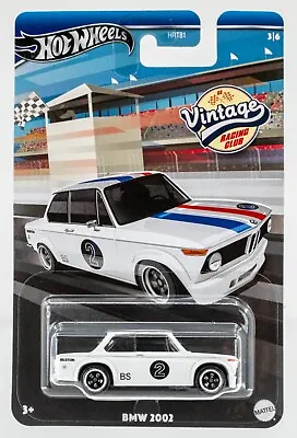 2024 Hot Wheels Vintage Racing Club #3 BMW 2002 WHITE | FSC • $4.99