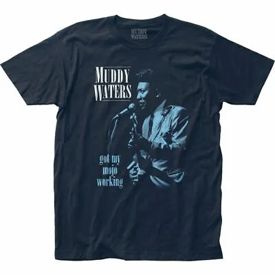 Muddy Waters Got My Mojo Working T Shirt Mens Licensed Rock N Roll Tee Navy Blue • $17.49