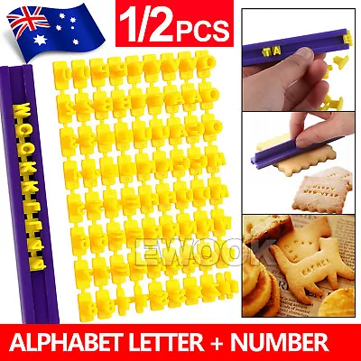 $6.95 • Buy Fondant Cake Alphabet Letter Number Biscuit Cookie Stamp Embosser Mold Cutter Au