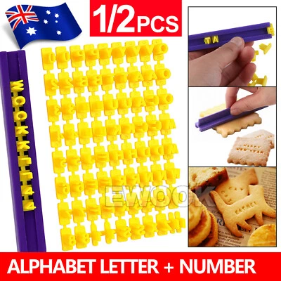 $6.95 • Buy Fondant Cake Alphabet Letter Number Biscuit Cookie Stamp Embosser Mold Cutter Au