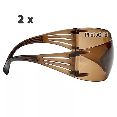 £18.20 • Buy 3M SecureFit™ 400 Anti-Mist UV Safety Glasses, Brown Polycarbonate Lens