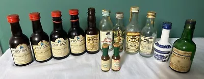 Lot Of 8 Vintage Empty Mini Alcohol Liquor Miniature Bottles & 2 Tabasco Bottles • $19.99