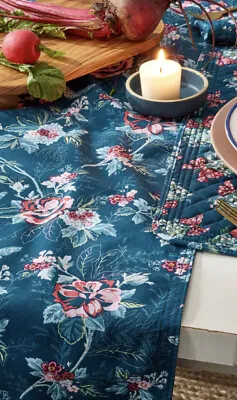 NWT Vera Bradley Table Runner Rose Toile 13” X 96” New Floral Blue • $29.99