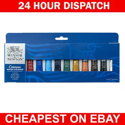 Winsor & Newton Cotman Watercolour 12 X 8ml Paint Assorted Colour Starter Set • £15.99