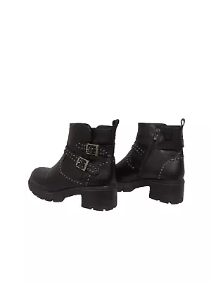 Milwaukee Performance Womens Leather Boots Siren Black Studded SZ 10 MBL9446 EUC • $49.99