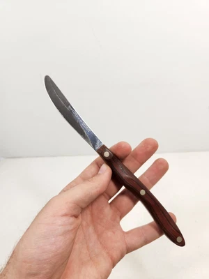 $20 • Buy VTG Cutco Classic #59 Straight Edge Table Steak Knife Brown Handle USA Flawed