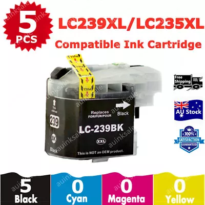 5X Compatible Ink Cartridge LC239 XL Black Only For Brother MFC J5320DW J5720DW • $25.60