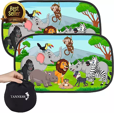 2pcs Car Window Sun Shade For Baby Kids UV Rays Protection VARIOUS DESIGNS • £7.21