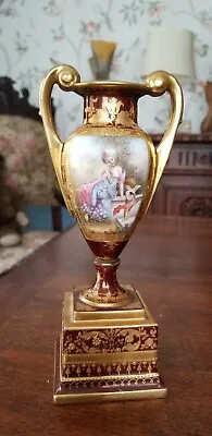 Antique Royal Vienna Porcelain Urn Vase VENUS & CUPID 8  Tall Signed Fritsch • $250