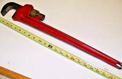 Pipe Wrench Vintage Ridgid 24  Elyria Ohio USA Heavy Duty Tool • $36.60