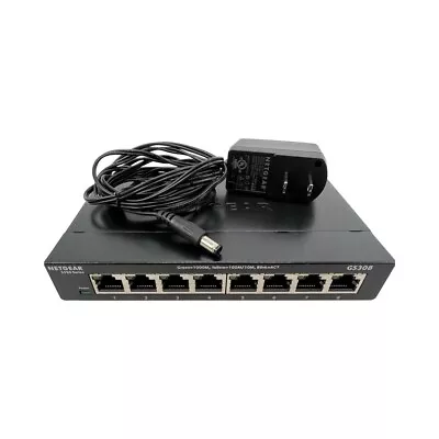 NETGEAR GS308 8 Gigabit Port Unmanaged Ethernet Switch • $14.99