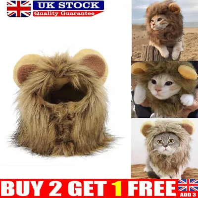 £6.39 • Buy Pet Costume Lion Mane Wig For Dog Cat Party Fancy Dress Up Christmas Decor CY