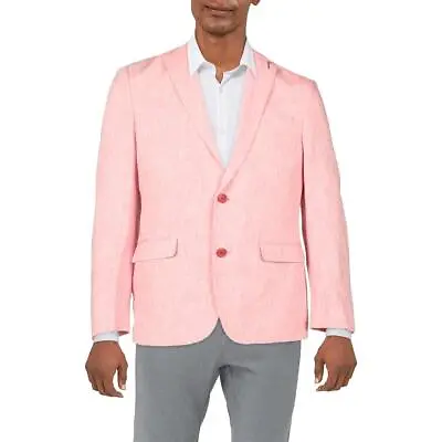 Bar III Mens Pink Linen Long Sleeves Two-Button Blazer Jacket 36S BHFO 1664 • $47.99