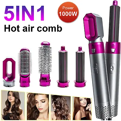 5 In 1 Electric Hair Dryer Hair Styler Straighteners Blow Brush Comb Curl Dryer • $29.99