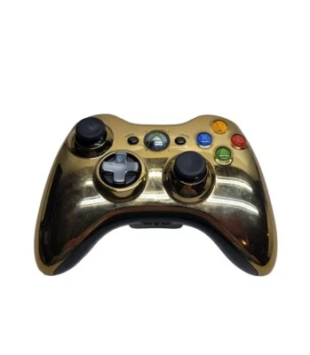 $34.99 • Buy Microsoft Xbox 360 Wireless Controller Gold Chrome Limited Edition Genuine 1403