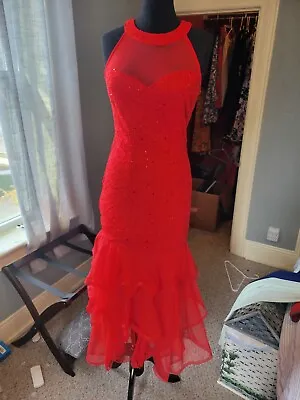 Crimson Red Mermaid Dress • $55