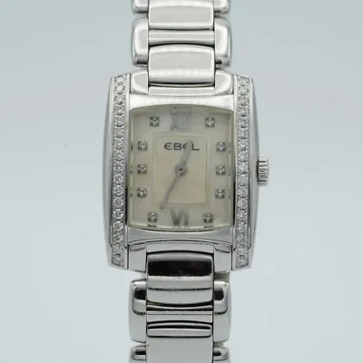 Ebel Brasilia Ladies Watch Wristwatch 28MM Quartz 9976M2S With Orig. Steel Band • £1208.92