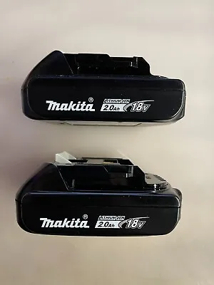 Original Makita 18 Volt Lithium Batteries 2 Pk 2.0 Amp New BL1820B-2 NEW • $99