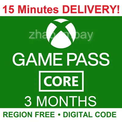 [15mins DELIVERY!] XBOX LIVE GOLD / GAME PASS CORE 3 Months Membership Xbox • $21.48