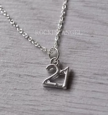 £5.49 • Buy '21' Necklace Pendant, Choice Of Chain, Ladies 21st  Birthday Gift