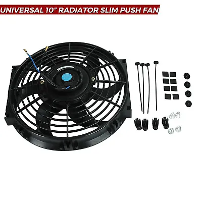 10  Inch Universal Radiator Slim Push Pull Fan Electric Cooling 12V Mounting Kit • $22.99