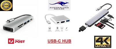 $13.99 • Buy 3/6/7/8in 1 USB-C HUB Multi 3.0 4K HDMI RJ45 Ethernet Micro SD TF OTG Type C