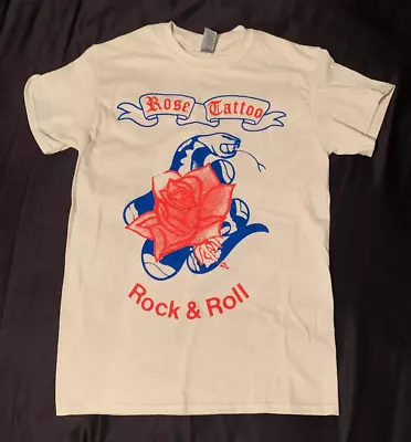 Rose Tattoo 'Rock & Roll'  Gift For Fan White Full Size T-Shirt AH1374 • $21.84