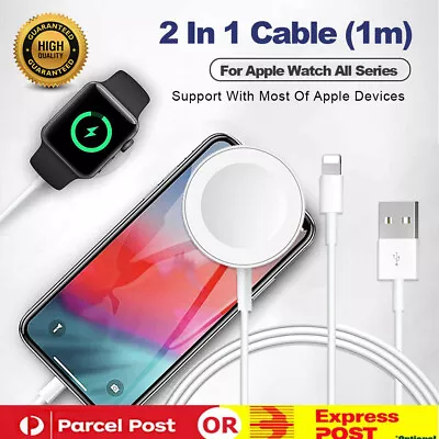 $9.99 • Buy Apple Watch IWatch Se 8 7 6 5 4 3 Fast Wireless Magnetic Charger Charging Cable