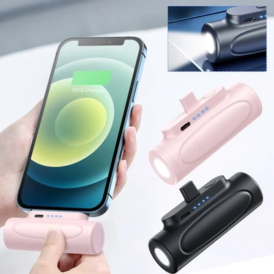 £12.04 • Buy Portable 5000mAh Power Case Fast Charger Charging Torch For IPhone Samsung Phone