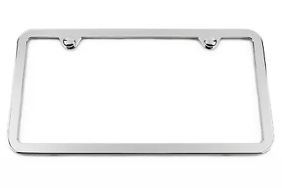 Real Chrome License Plate Frame - Comes W/ Chrome Screw Covers & Hardware - USA • $19.95