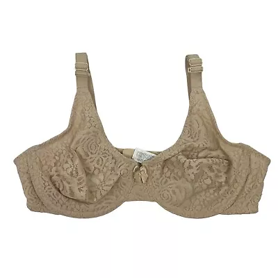 Wacoal 851205 Halo Lace Women's Beige Molded J-Hook Underwire Bra 36C • $19.99