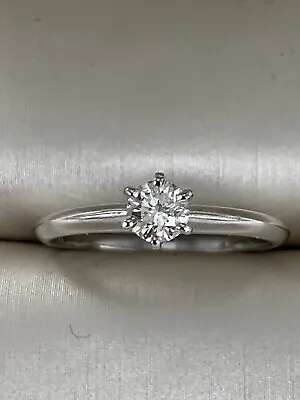 £495 • Buy Platinum Diamond Solitaire Ring 0.30 Carat Lovely Diamond!! Excellent Condition