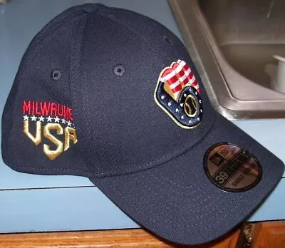 Milwaukee Brewers  New Era 4th Of July 39THIRTY Flex Fit Hat Navy Small  Medium • $24.95