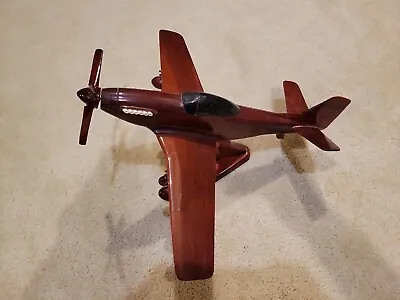 P51 Mustang Mahogany Wood Desktop Airplane Model 17  X 18  • $99.95