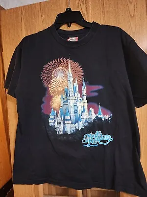 Vintage Disney Designs Walt Disney World Magic Kingdom Castle T Shirt Size Large • $85