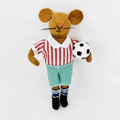 Midwest Of Cannon Falls Heart Felts 1920s-Style SOCCER MOUSE 6  Felt Ornament • $59.99