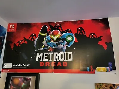 Metroid Dread Advertising Video Game Display Poster 48 ×28  (2Piece Display) • $99.99