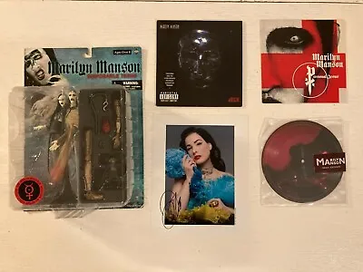 $225 • Buy Marilyn Manson Collection: Figure New, Vinyl 7  Lot, Dita Von Teese Signed RARE