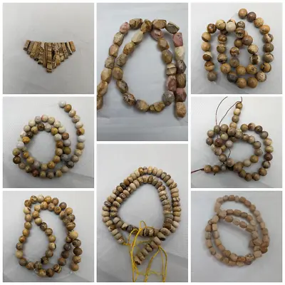 Jasper Beads Gemstones Picture Jasper Fossil Jasper Petrified Wood Jasper • £6.65