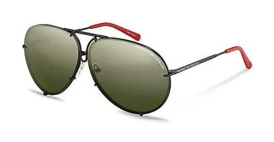 NEW Porsche P8478-R-66 Black/Mercury Sunglasses • $341.25