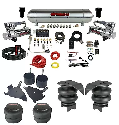 Chrome Air Ride Suspension VU4 Manifold Valve Bags Tank For 82-04 Chevy S10 2wd • $1679.88